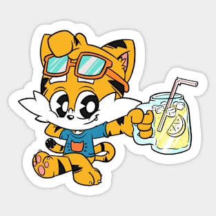 Little Tiger Dude - Summertime Fun Sticker